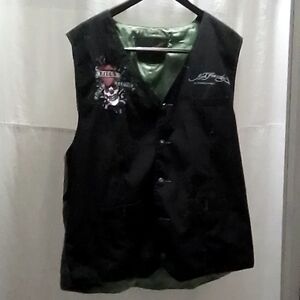 Ed hardy vest VTG Ed Hardy Christian Audigier Vest Love Kills slowly SZ 2XL